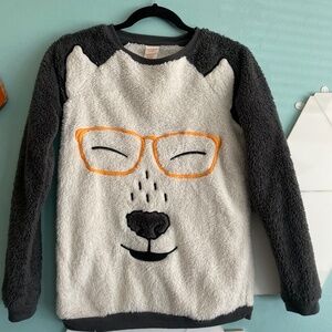 Animal Polar Bear Face Child’s PJ sweater top